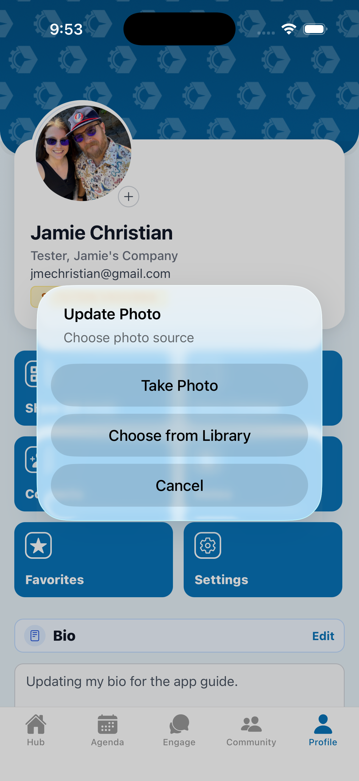 Updating your profile photo.